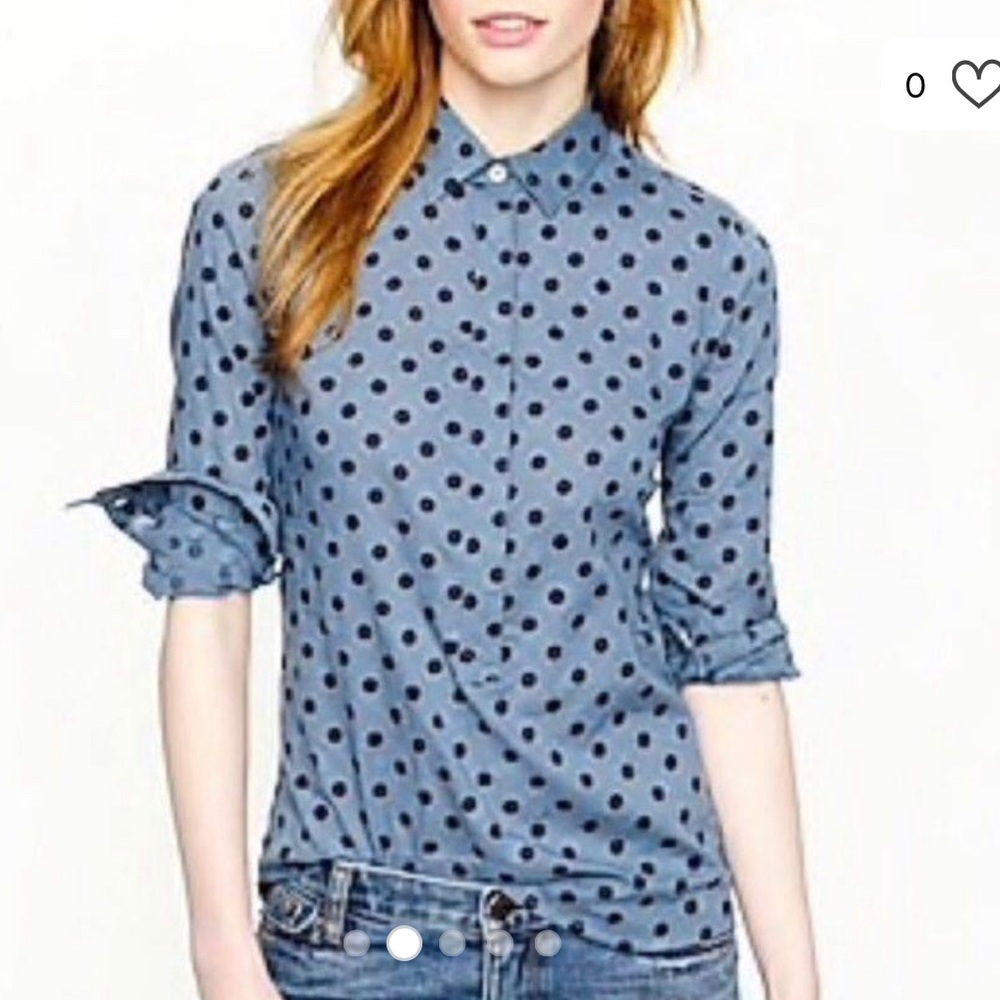 J Crew Half Button Down